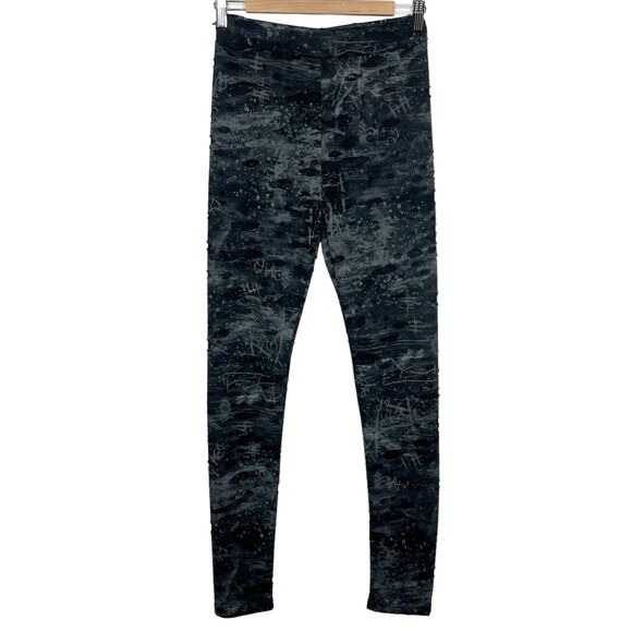 Killstar Tightrope Leggings Small Black Distressed Goth Emo Grunge Punk - Picture 1 of 7
